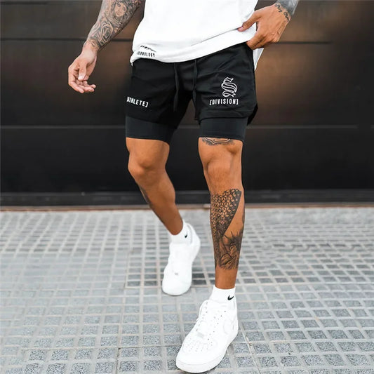 Short Deportivo 2 en 1 parap Hombre | Secado Rápido, Transpirable, Ideal para Running y Gym